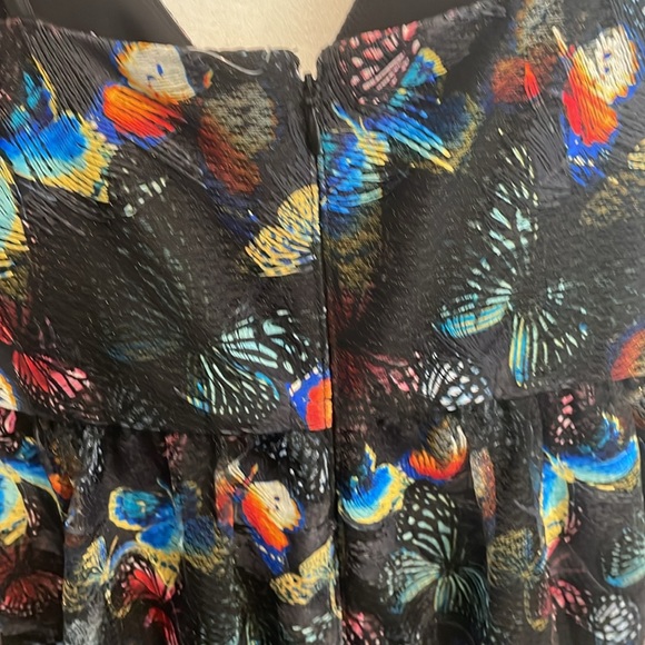 JOHNNY WAS BLACK TIERED BUTTERFLY DRESS - Picture 6 of 6